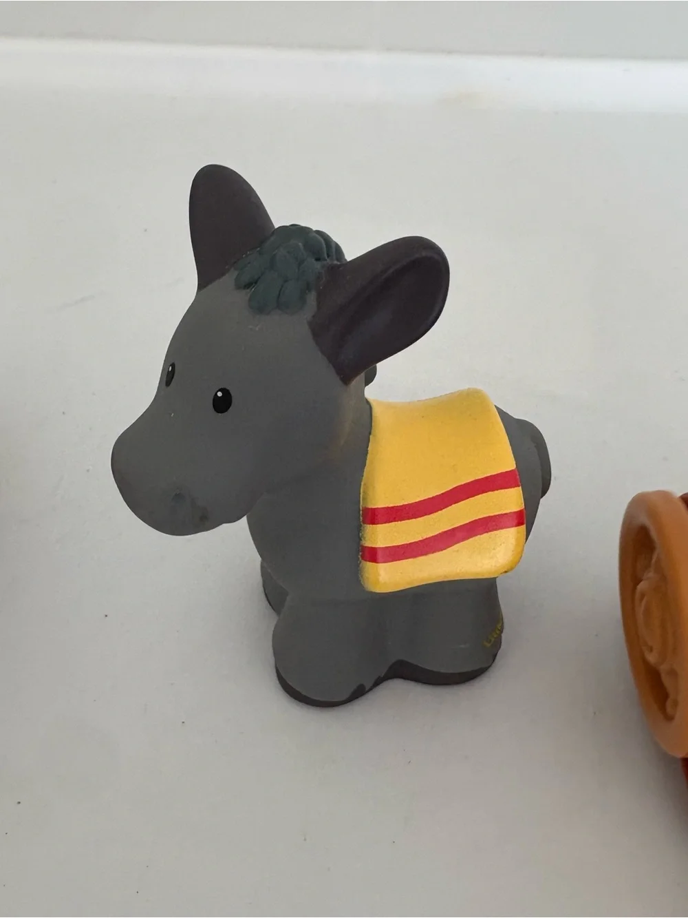 Fisher price little people nativity donkey with cart and hay